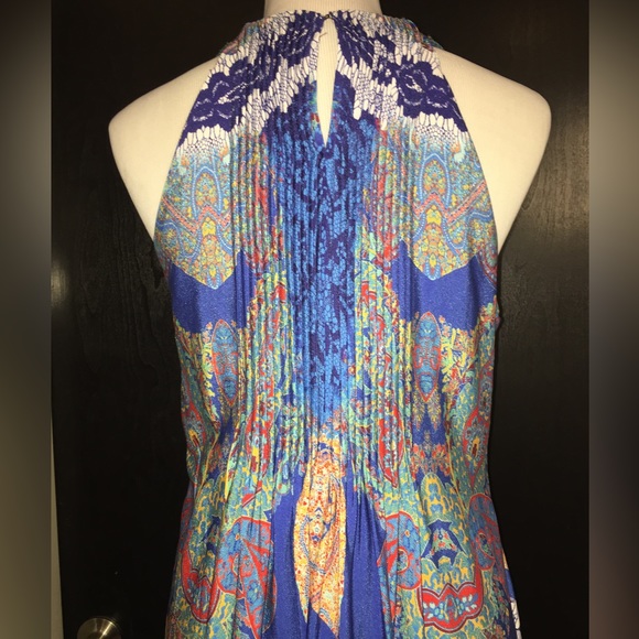 Anthropologie Ranna Gill Boteh Maxi Dress with Embellished Neckline - Size 10. - Picture 11 of 16